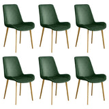 Simple Low Back Leather Side Chair with Metal Legs Image - 45
