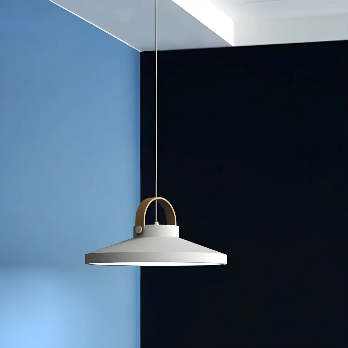 Simple Metal Conical LED Pendant Light in Multi-Color Image - 10