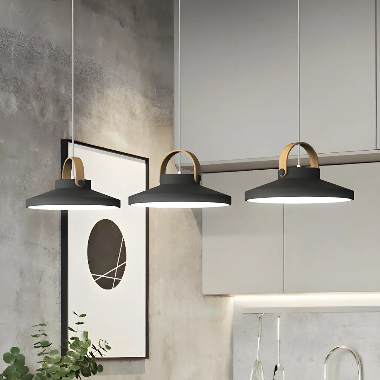 Simple Metal Conical LED Pendant Light in Multi-Color Image - 3
