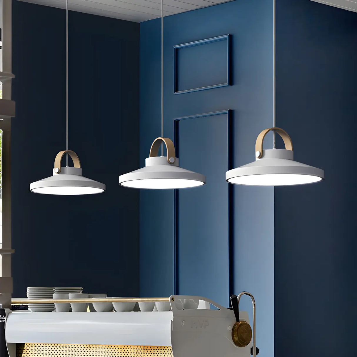 Simple Metal Conical LED Pendant Light in Multi-Color Image - 8