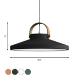 Simple Metal Conical LED Pendant Light in Multi-Color #size