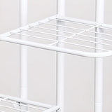 Simple Metal Frame Floor Multi-Tier Plant Stand White Image - 12