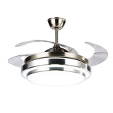 Simple Metal Stepless Dimming LED Ceiling Fan Light Image - 5