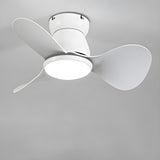 Simple Mini 3-Blade Flush Wood Ceiling Fan with Light Image - 7