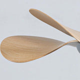 Simple Mini 3-Blade Flush Wood Ceiling Fan with Light Image - 9