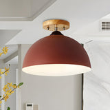 Simple Mini Balcony Dome Semi-Flush Mount Ceiling Light Image - 17
