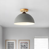 Simple Mini Balcony Dome Semi-Flush Mount Ceiling Light Image - 6