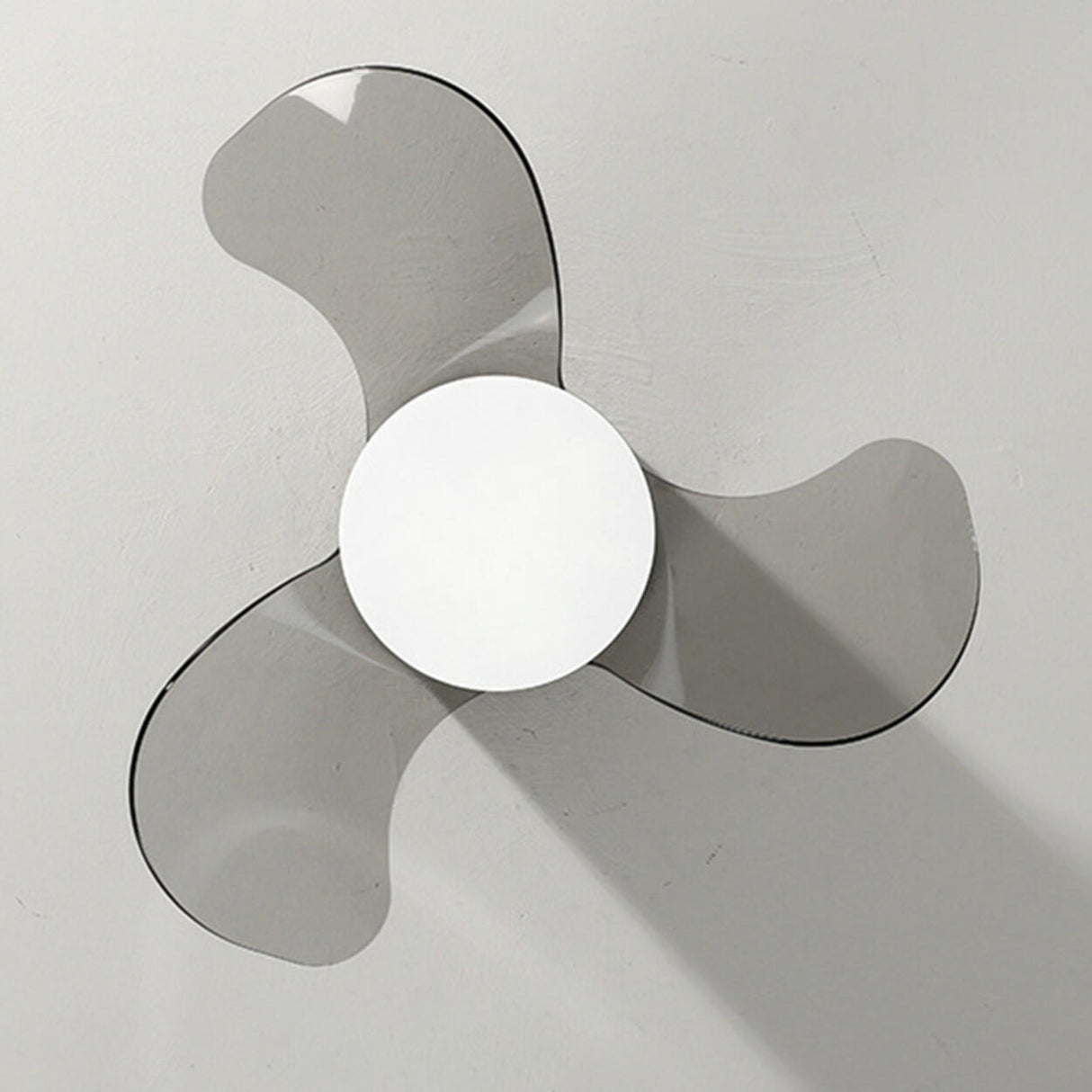 Simple Mini Column 3 Clear Blade Ceiling Fan with Light Image - 12