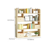 Simple Modern Desktop Wood Grain Storage Bookshelf Image - 45