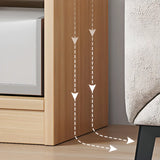 Simple Modern Rectangular Natural Wood Short Bookcase Image - 18