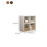 Simple Modern Rectangular Natural Wood Short Bookcase #size