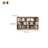 Simple Modern Rectangular Natural Wood Short Bookcase Image - 29