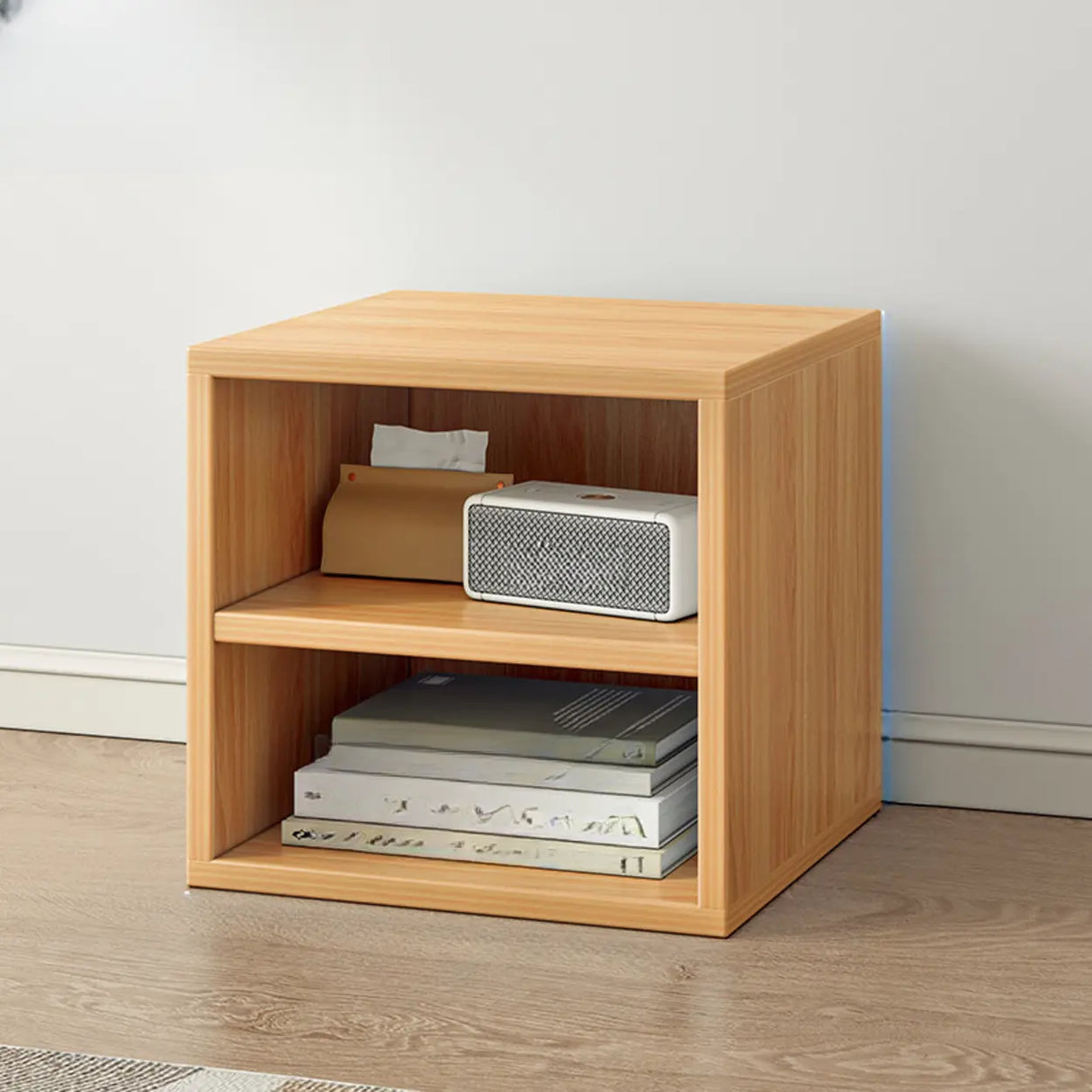 Simple Modular Closed Wooden Cubby Storage Bookcase Image - 10