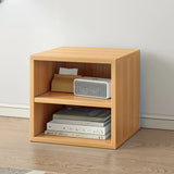 Simple Modular Closed Wooden Cubby Storage Bookcase Image - 10