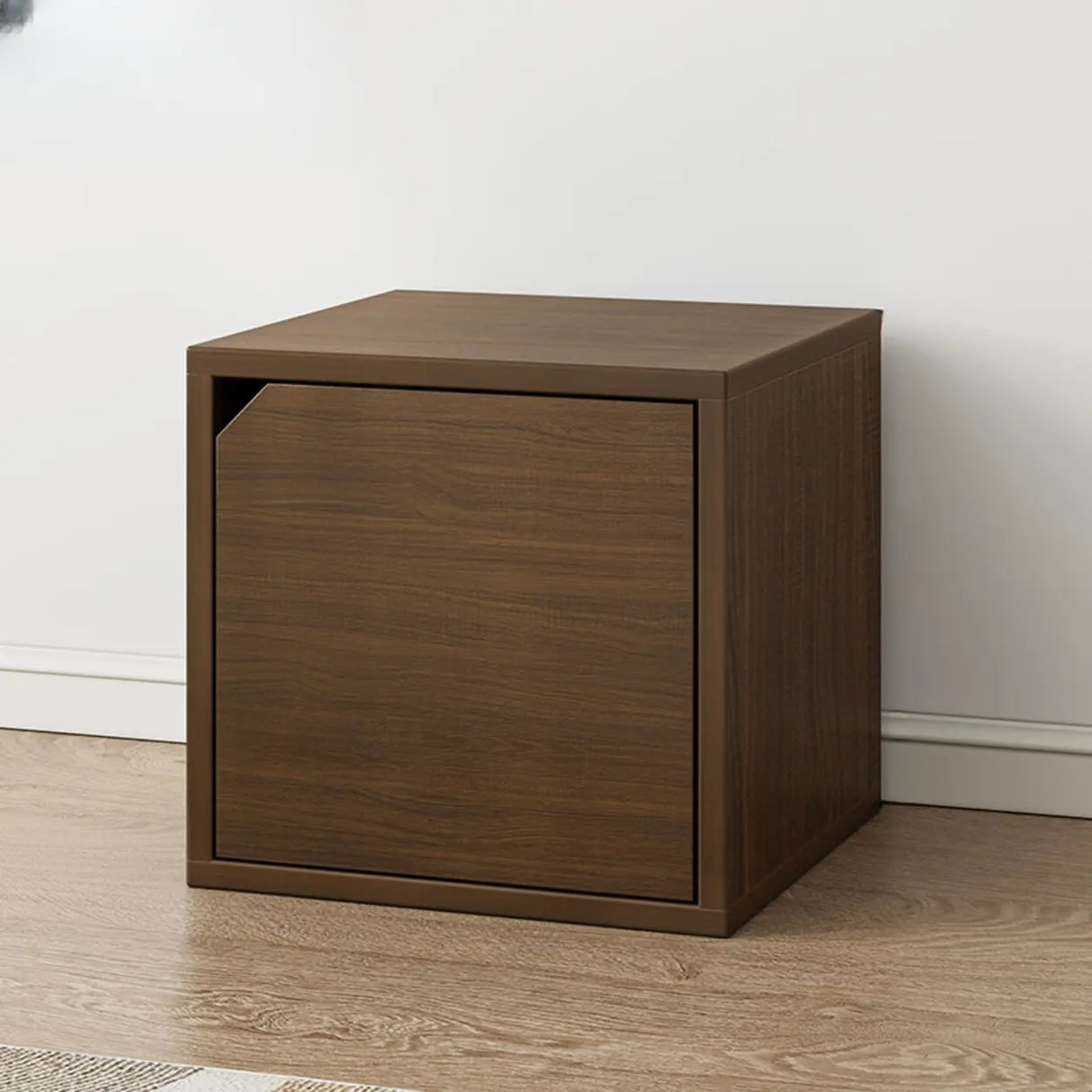 Simple Modular Closed Wooden Cubby Storage Bookcase Image - 11