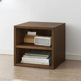Simple Modular Closed Wooden Cubby Storage Bookcase Image - 13
