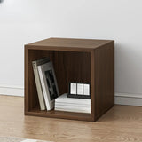 Simple Modular Closed Wooden Cubby Storage Bookcase Image - 15