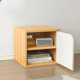 Simple Modular Closed Wooden Cubby Storage Bookcase Image - 19