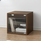 Simple Modular Closed Wooden Cubby Storage Bookcase Image - 20