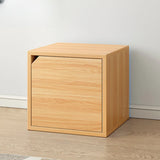 Simple Modular Closed Wooden Cubby Storage Bookcase Image - 21