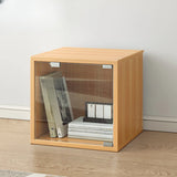 Simple Modular Closed Wooden Cubby Storage Bookcase Image - 22