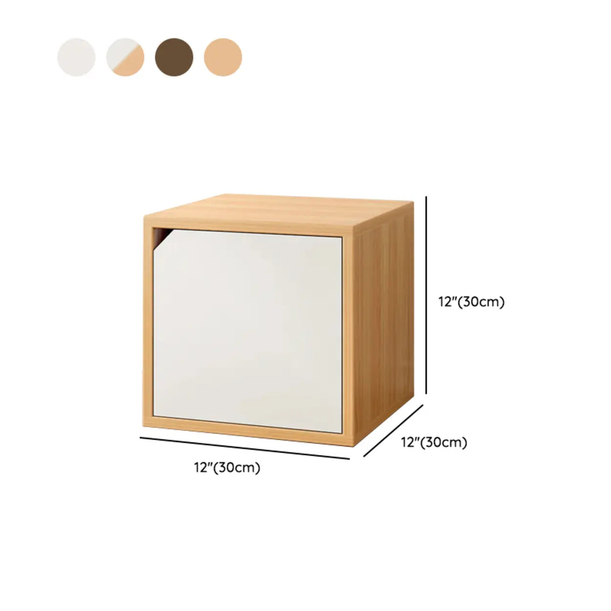 Simple Modular Closed Wooden Cubby Storage Bookcase Image - 26