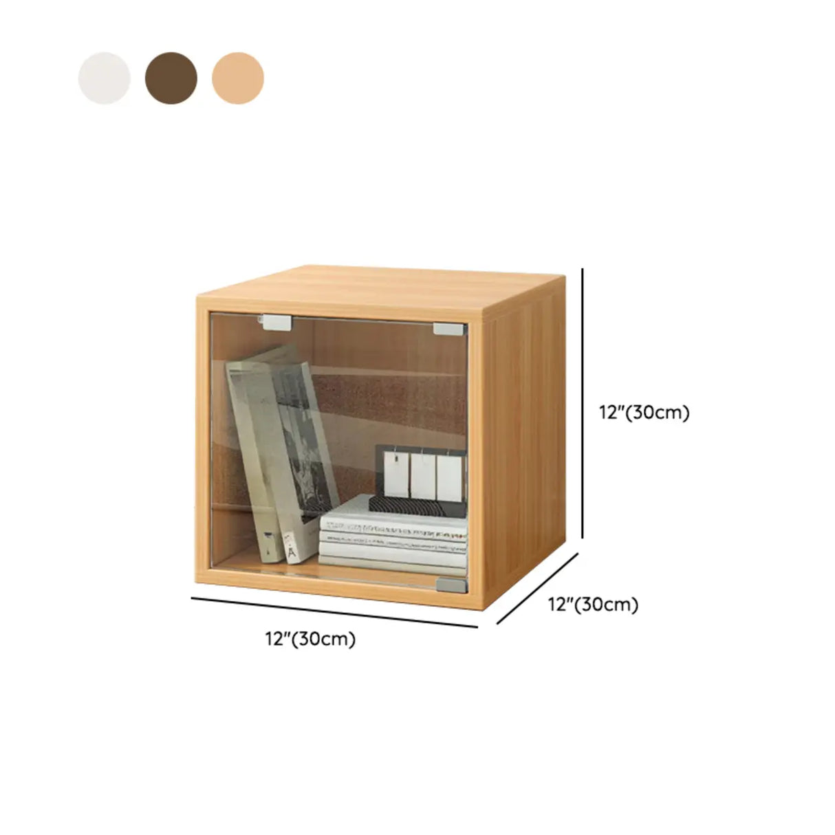 Simple Modular Closed Wooden Cubby Storage Bookcase Image - 28
