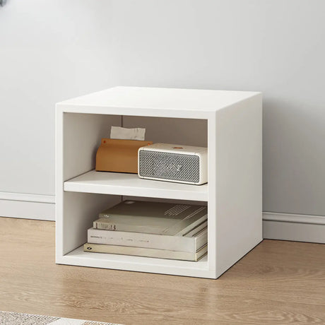 Simple Modular Closed Wooden Cubby Storage Bookcase Image - 2