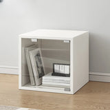 Simple Modular Closed Wooden Cubby Storage Bookcase Image - 5