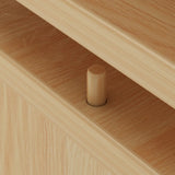 Simple Modular Closed Wooden Cubby Storage Bookcase Image - 6
