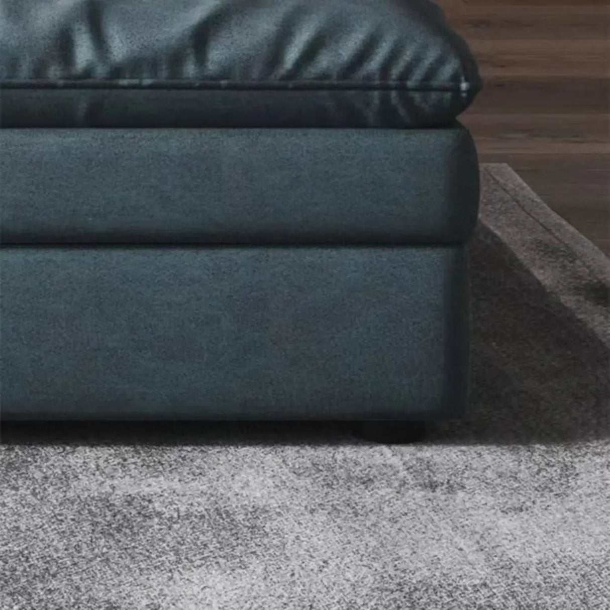 Simple Modular Leather L-Shape Blue Large Sectional Sofa Image - 13