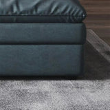 Simple Modular Leather L-Shape Blue Large Sectional Sofa Image - 13
