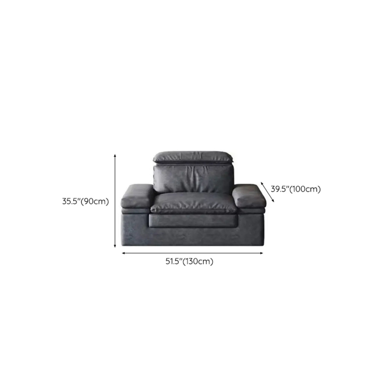 Simple Modular Leather L-Shape Blue Large Sectional Sofa 