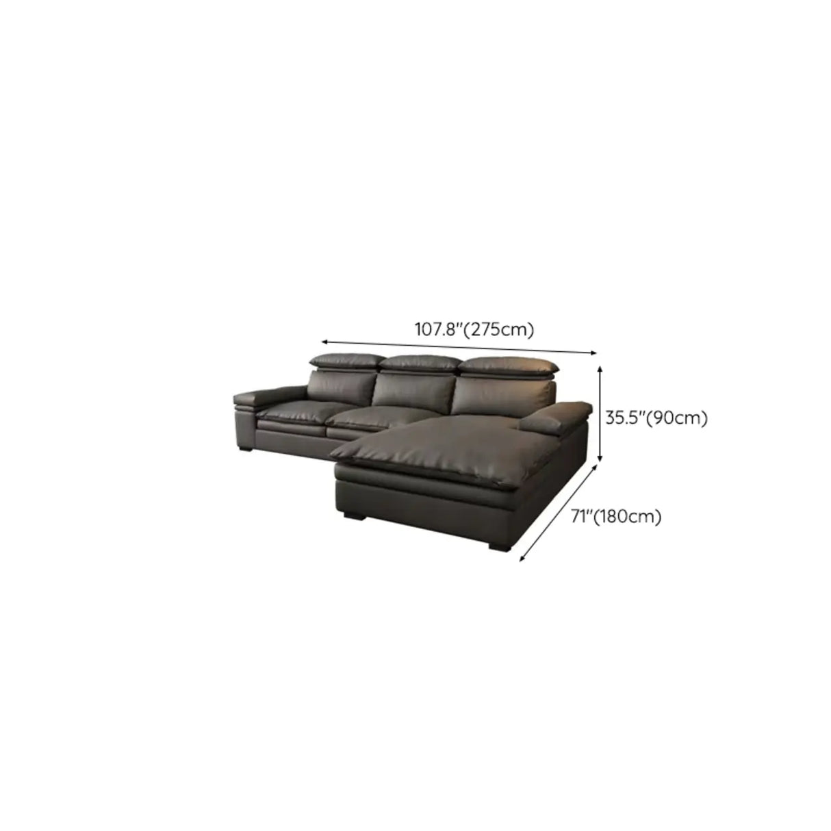Simple Modular Leather L-Shape Blue Large Sectional Sofa Image - 21