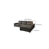 Simple Modular Leather L-Shape Blue Large Sectional Sofa Image - 21
