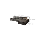 Simple Modular Leather L-Shape Blue Large Sectional Sofa Image - 22