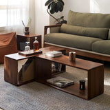 Simple Modular Wooden Cube Open Back Storage Bookcase Image - 4