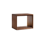 Simple Modular Wooden Cube Open Back Storage Bookcase Image - 5