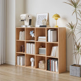 Simple Multi-Level Wood Modular Cube Storage Bookshelf Image - 10