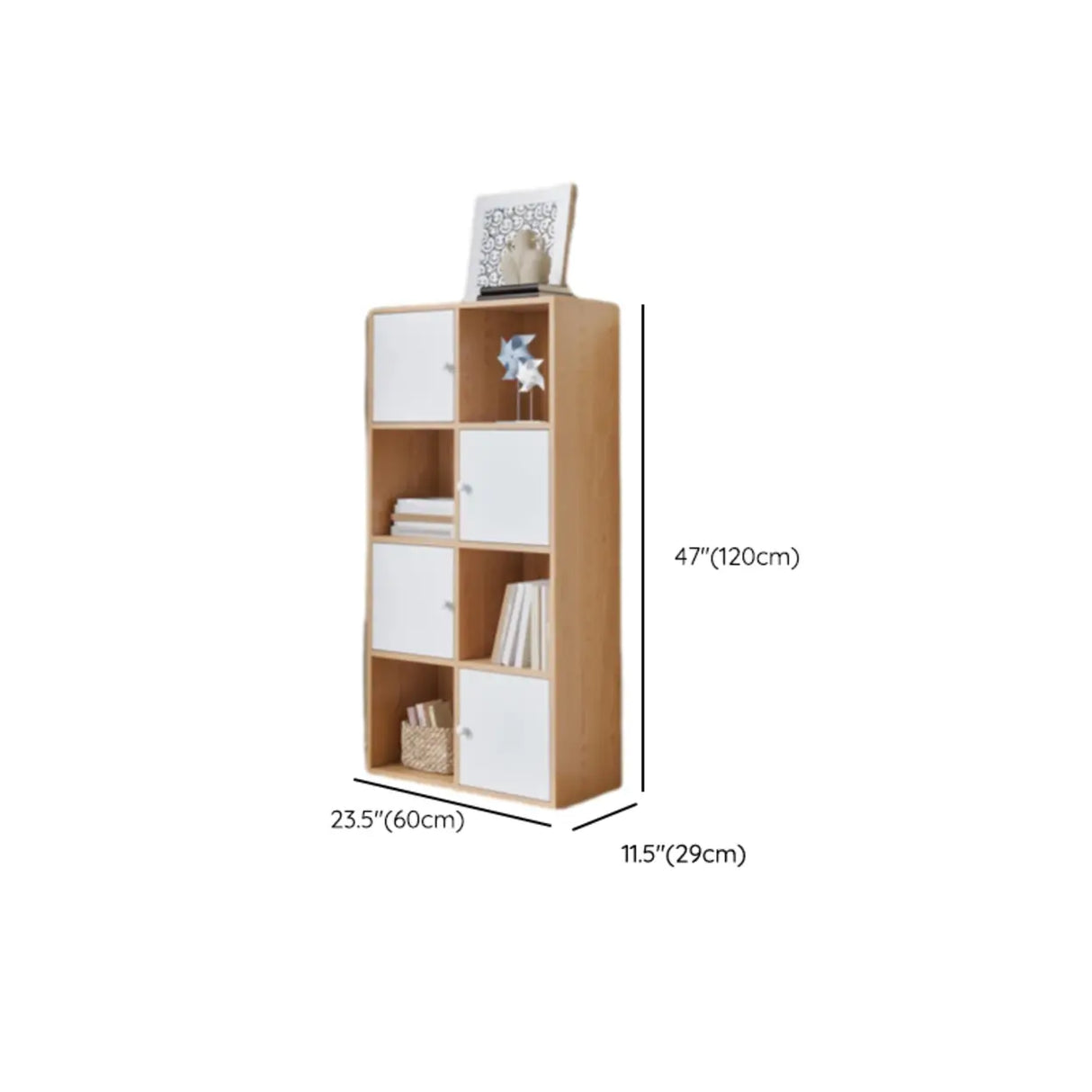 Simple Multi-Level Wood Modular Cube Storage Bookshelf Image - 22