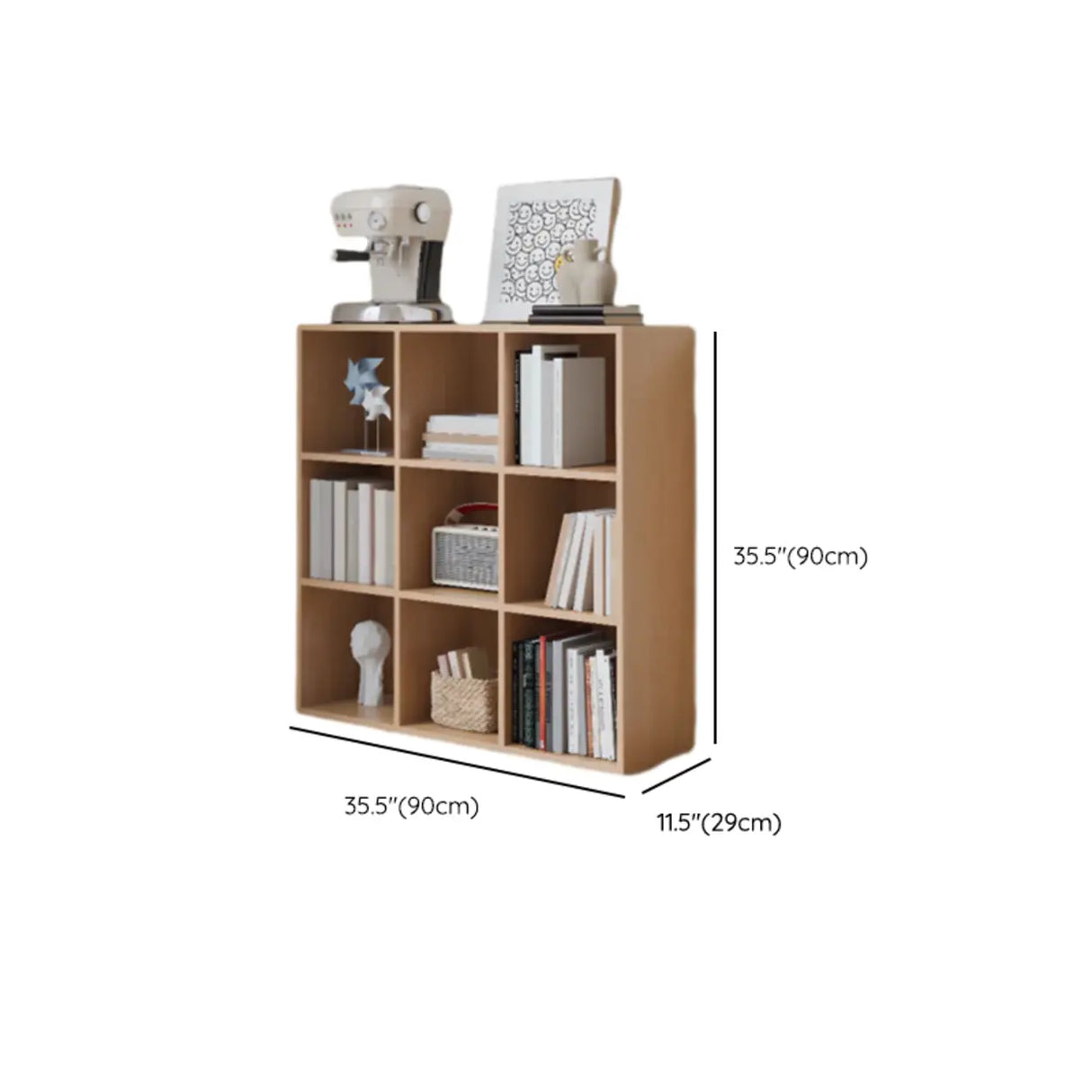 Simple Multi-Level Wood Modular Cube Storage Bookshelf Image - 23
