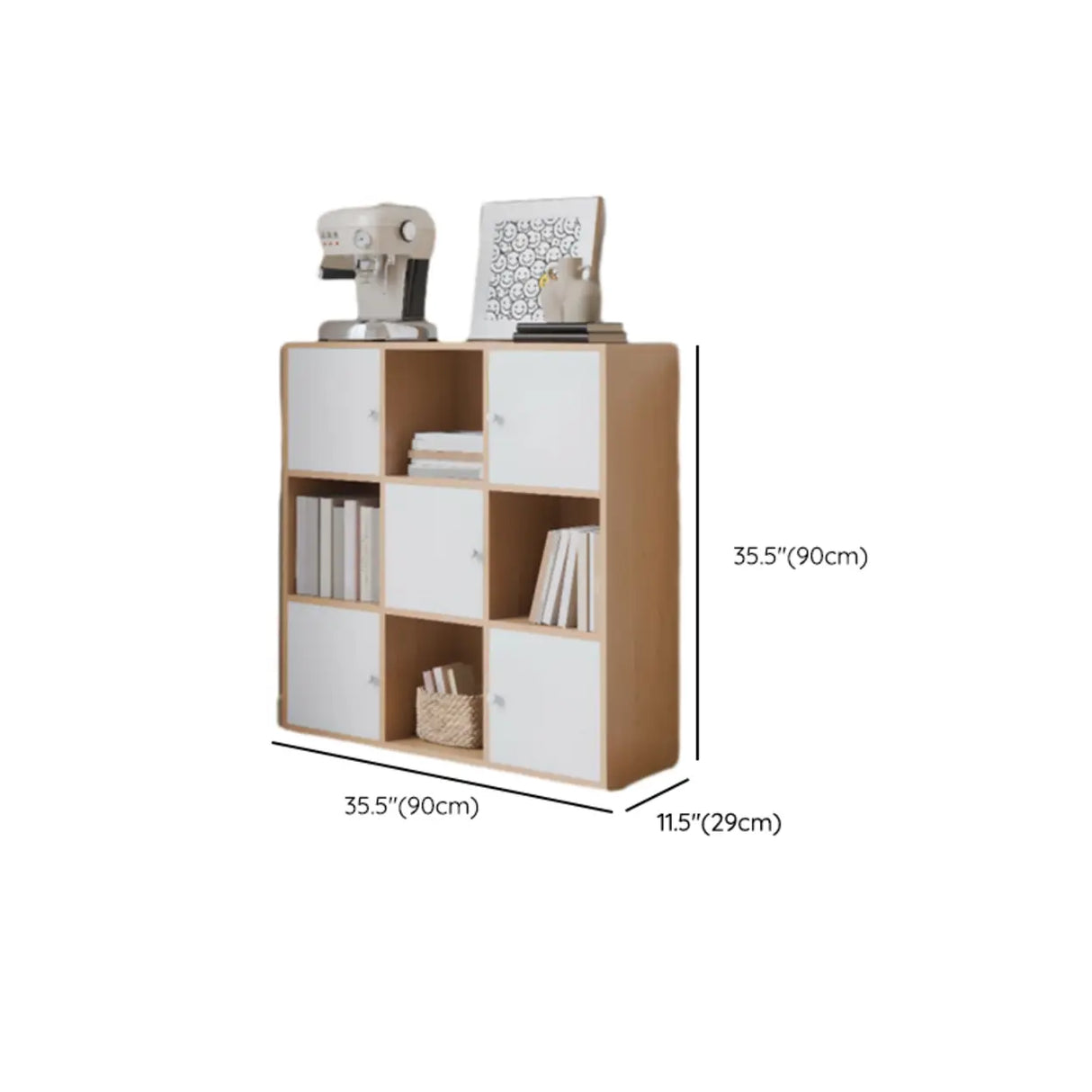 Simple Multi-Level Wood Modular Cube Storage Bookshelf Image - 24