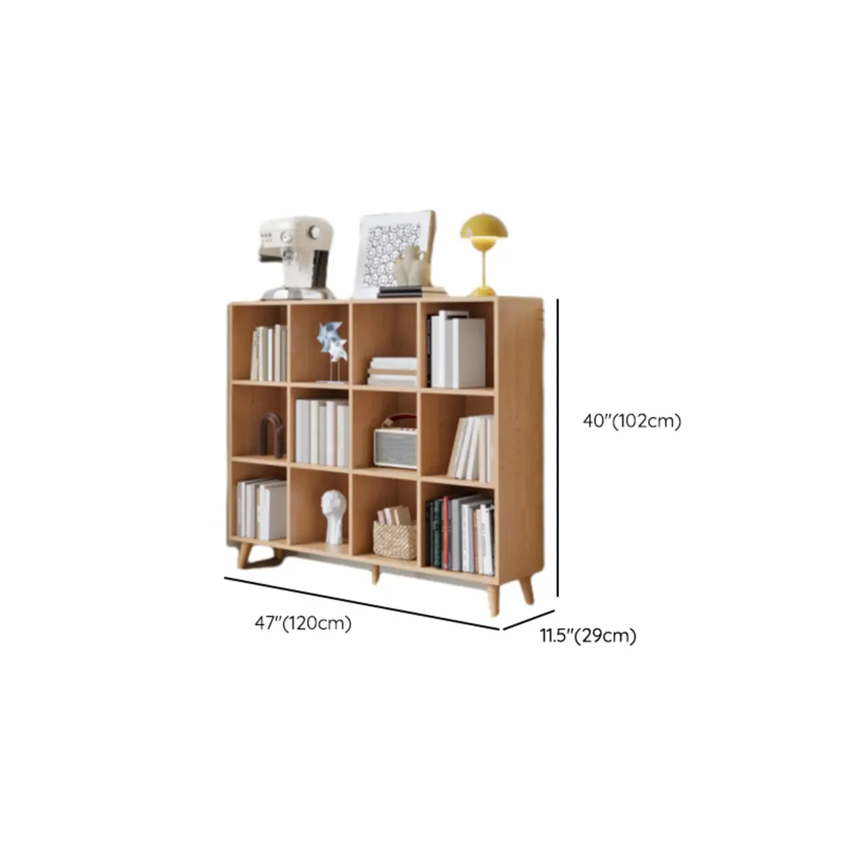 Simple Multi-Level Wood Modular Cube Storage Bookshelf Image - 30