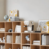 Simple Multi-Level Wood Modular Cube Storage Bookshelf Image - 14