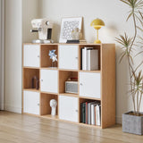 Simple Multi-Level Wood Modular Cube Storage Bookshelf Image - 5