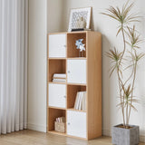 Simple Multi-Level Wood Modular Cube Storage Bookshelf Image - 15