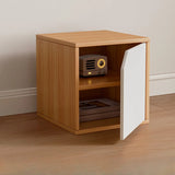 Simple Natural Finish Modular Wooden Cube Bookcase Image - 10