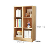 Simple Natural Finish Pine Closed Organizer Bookcase Image - 43