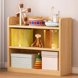 Simple Natural Finish Pine Rectangle Wood Bookcase Image - 15