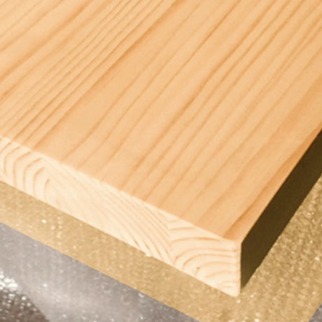 Simple Natural Finish Pine Rectangle Wood Bookcase Image - 2